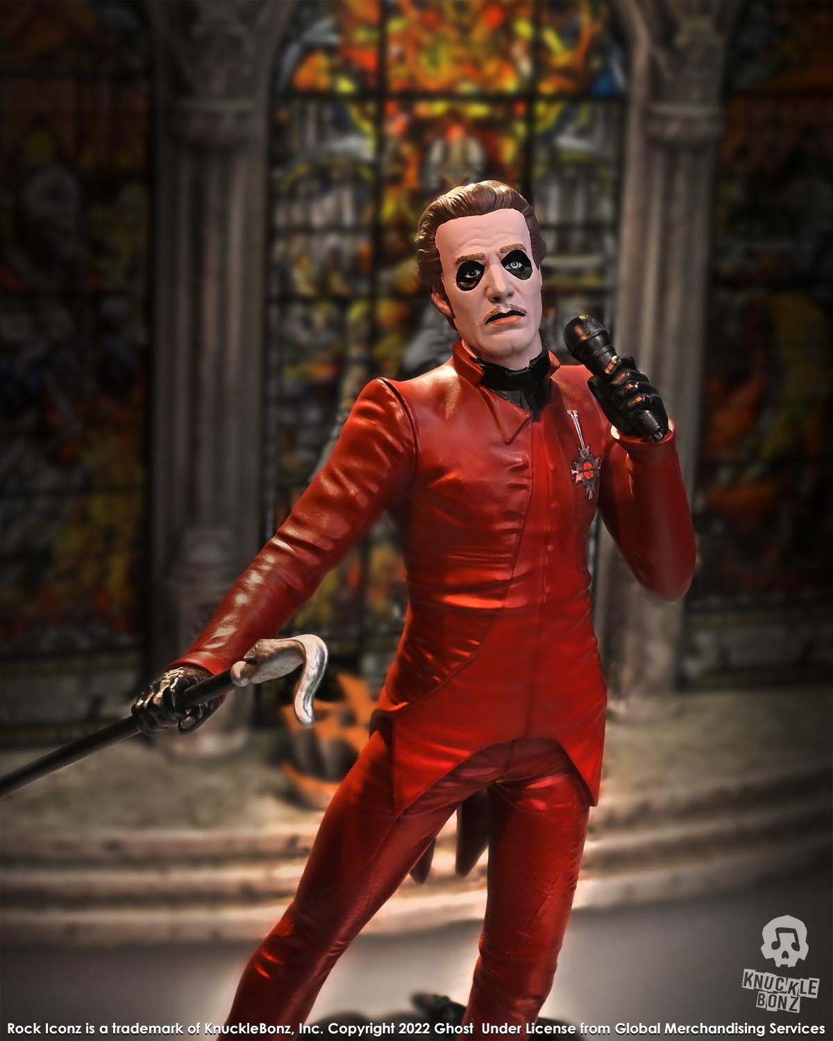Ghost Cardinal Copia Red Tuxedo (Variant) KnuckleBonz Statue